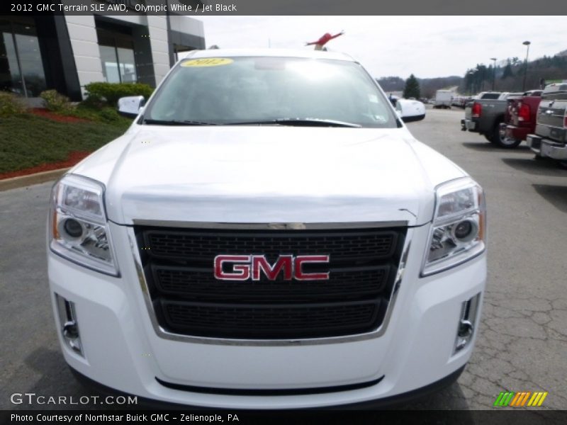 Olympic White / Jet Black 2012 GMC Terrain SLE AWD