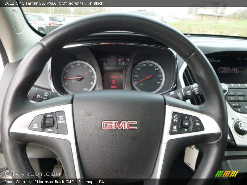 Olympic White / Jet Black 2012 GMC Terrain SLE AWD