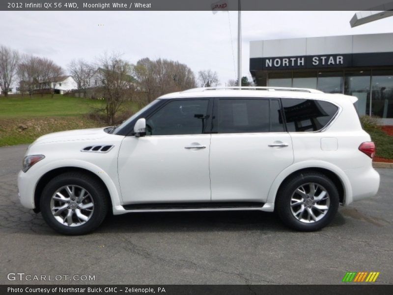 Moonlight White / Wheat 2012 Infiniti QX 56 4WD