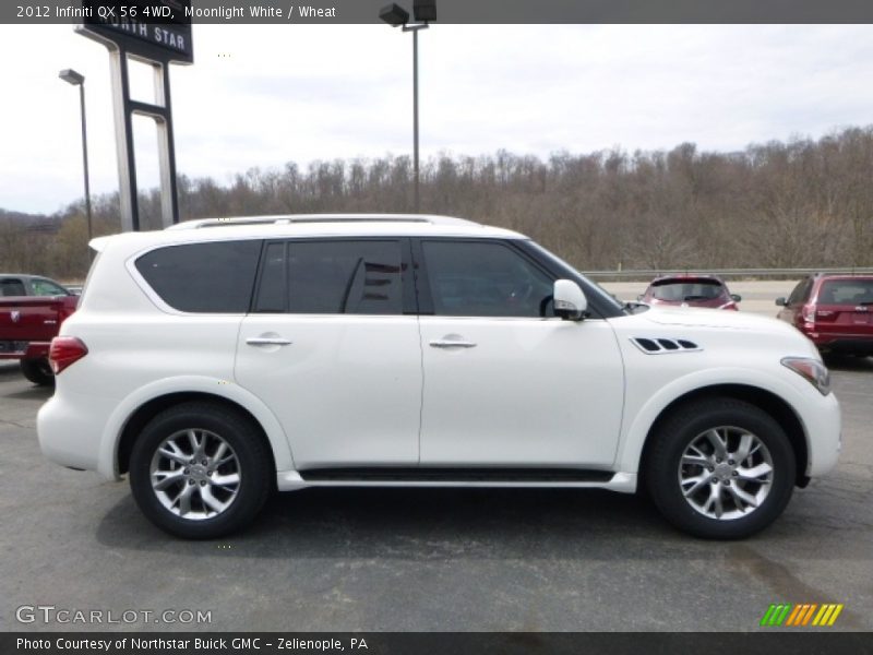 Moonlight White / Wheat 2012 Infiniti QX 56 4WD