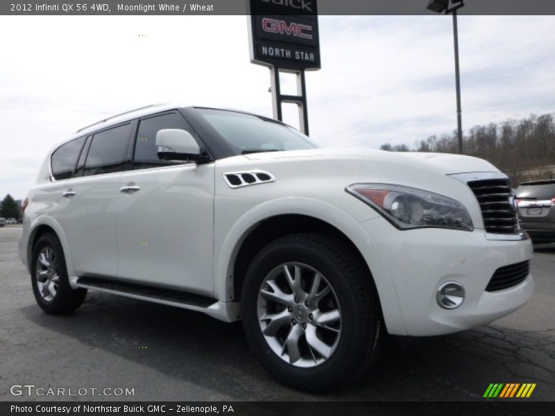 Moonlight White / Wheat 2012 Infiniti QX 56 4WD