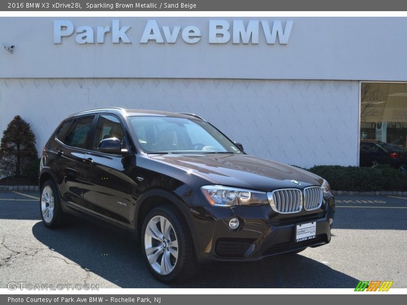 Sparkling Brown Metallic / Sand Beige 2016 BMW X3 xDrive28i