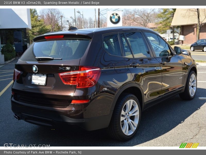 Sparkling Brown Metallic / Sand Beige 2016 BMW X3 xDrive28i