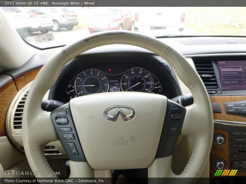 Moonlight White / Wheat 2012 Infiniti QX 56 4WD