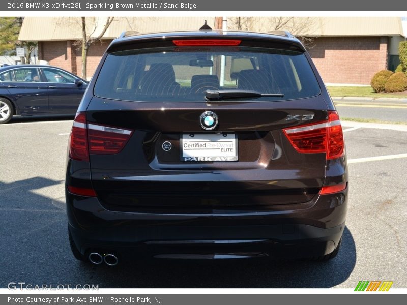 Sparkling Brown Metallic / Sand Beige 2016 BMW X3 xDrive28i