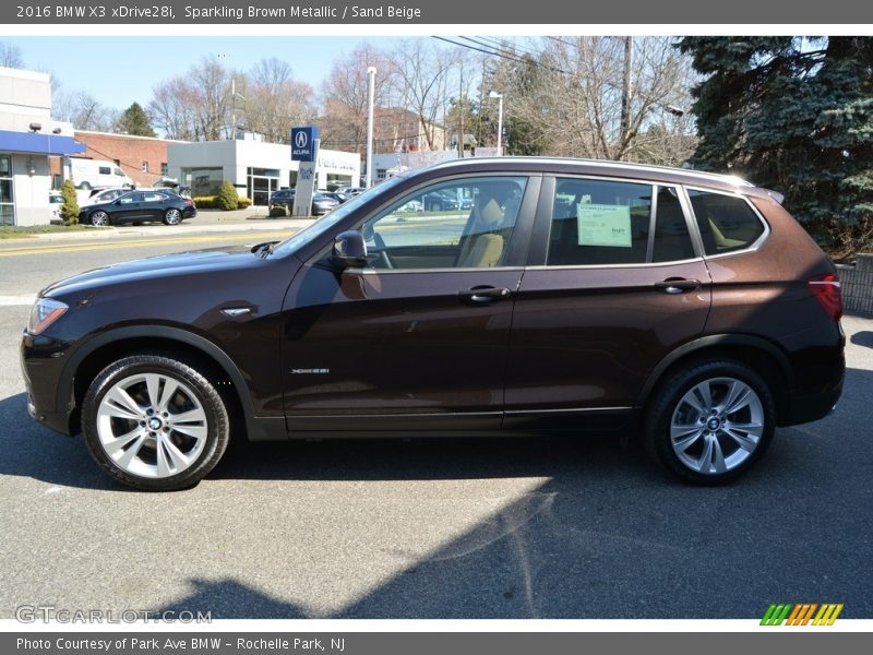 Sparkling Brown Metallic / Sand Beige 2016 BMW X3 xDrive28i