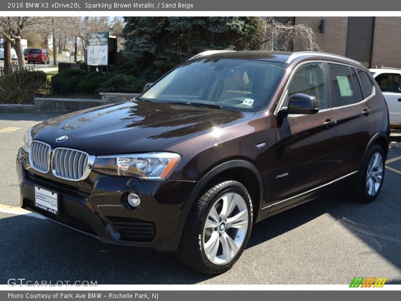 Sparkling Brown Metallic / Sand Beige 2016 BMW X3 xDrive28i