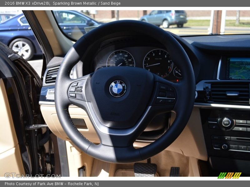 Sparkling Brown Metallic / Sand Beige 2016 BMW X3 xDrive28i