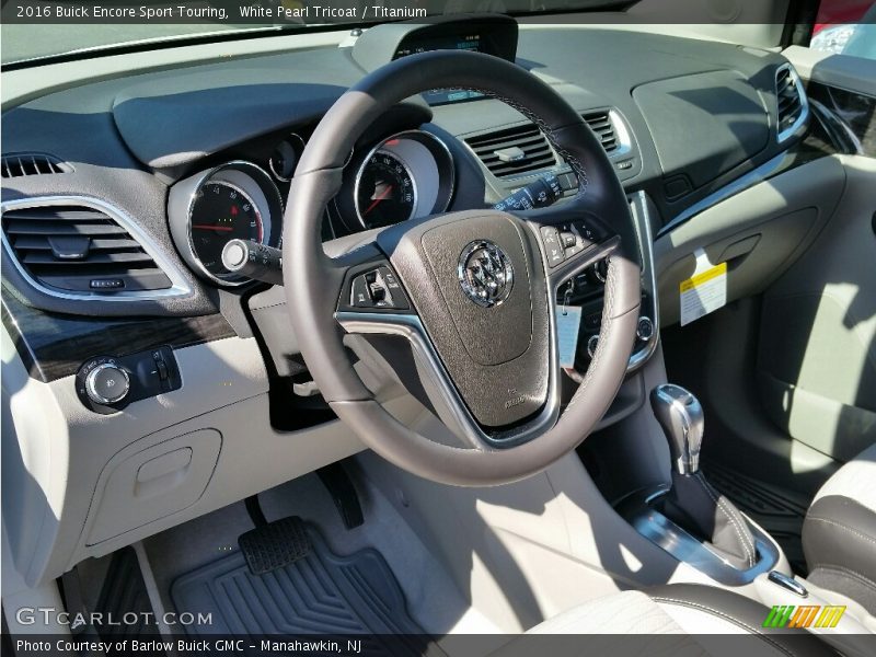 White Pearl Tricoat / Titanium 2016 Buick Encore Sport Touring