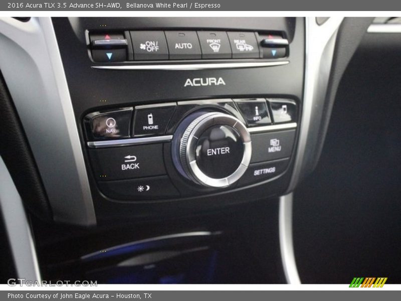 Controls of 2016 TLX 3.5 Advance SH-AWD