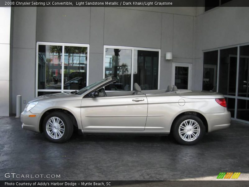 Light Sandstone Metallic / Dark Khaki/Light Graystone 2008 Chrysler Sebring LX Convertible