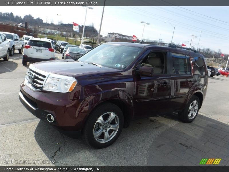 Dark Cherry Pearl / Beige 2013 Honda Pilot EX-L 4WD