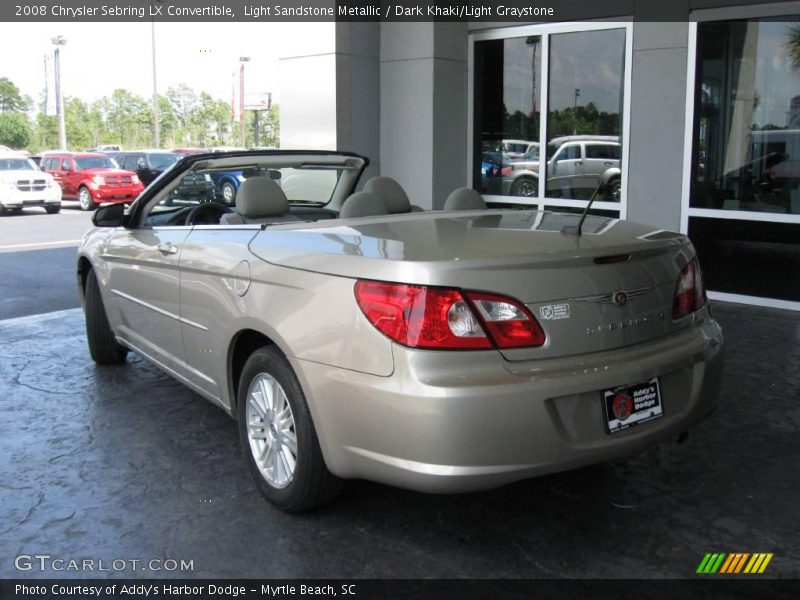 Light Sandstone Metallic / Dark Khaki/Light Graystone 2008 Chrysler Sebring LX Convertible
