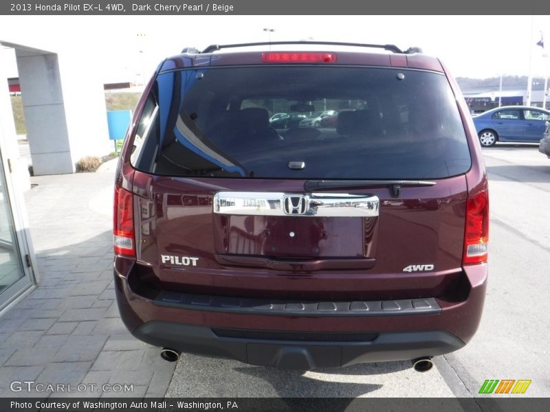 Dark Cherry Pearl / Beige 2013 Honda Pilot EX-L 4WD