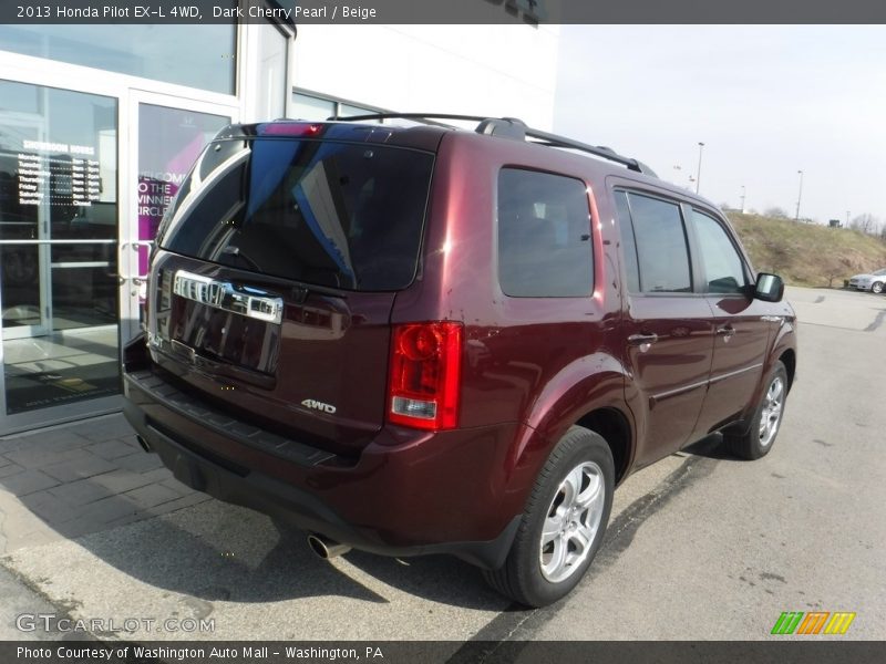 Dark Cherry Pearl / Beige 2013 Honda Pilot EX-L 4WD