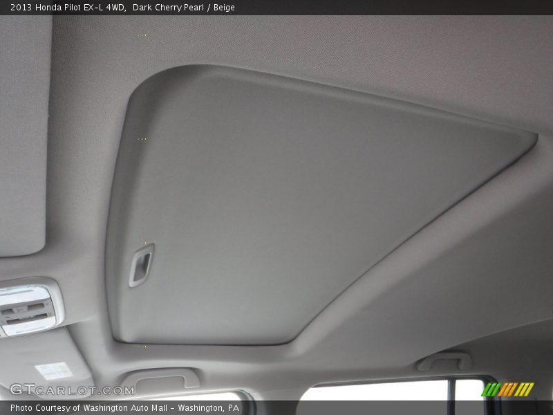 Dark Cherry Pearl / Beige 2013 Honda Pilot EX-L 4WD