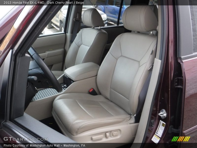 Dark Cherry Pearl / Beige 2013 Honda Pilot EX-L 4WD