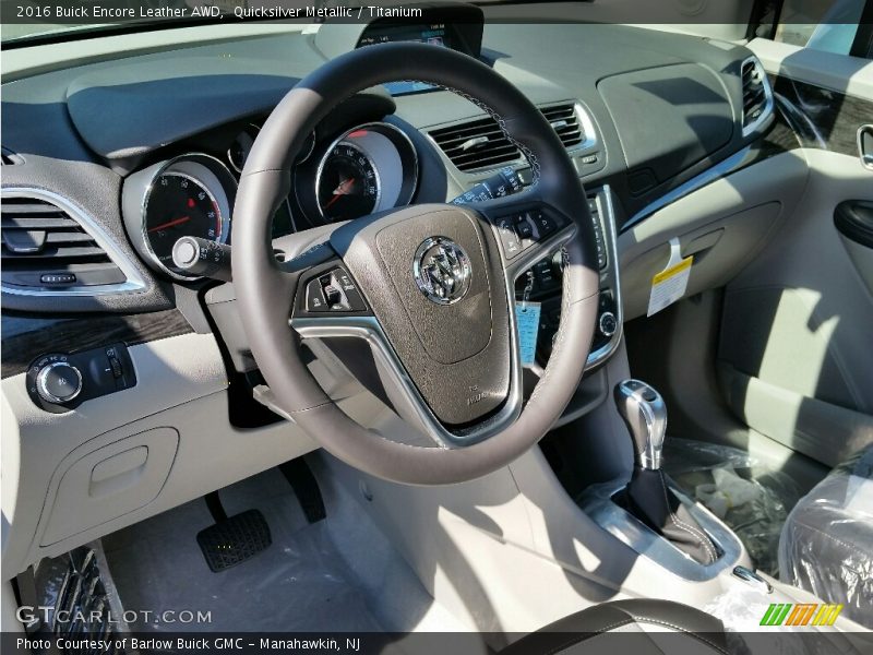 Quicksilver Metallic / Titanium 2016 Buick Encore Leather AWD