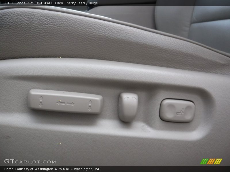 Dark Cherry Pearl / Beige 2013 Honda Pilot EX-L 4WD