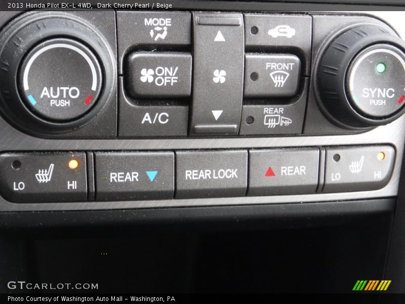 Dark Cherry Pearl / Beige 2013 Honda Pilot EX-L 4WD