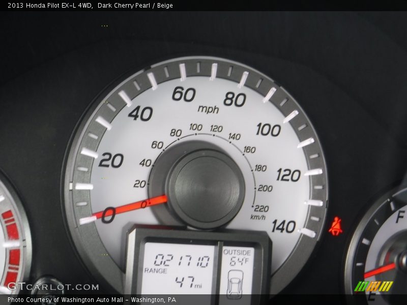 Dark Cherry Pearl / Beige 2013 Honda Pilot EX-L 4WD