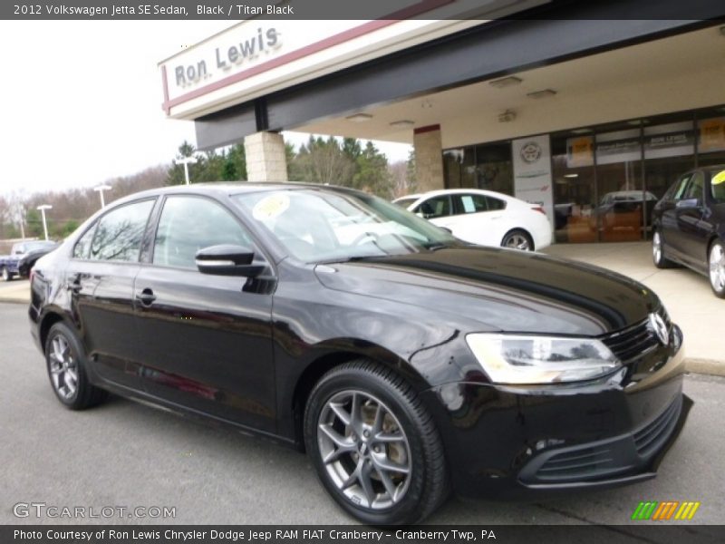 Black / Titan Black 2012 Volkswagen Jetta SE Sedan
