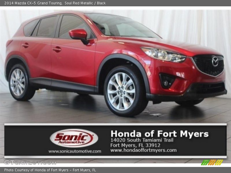 Soul Red Metallic / Black 2014 Mazda CX-5 Grand Touring