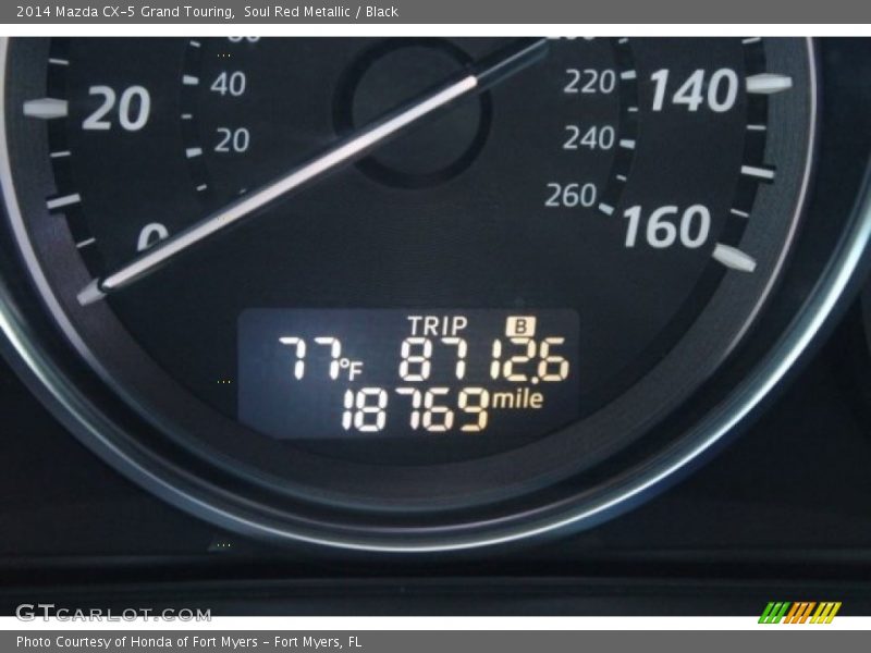 Soul Red Metallic / Black 2014 Mazda CX-5 Grand Touring