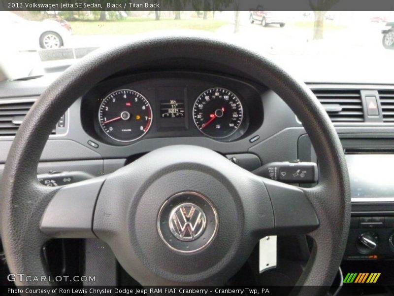 Black / Titan Black 2012 Volkswagen Jetta SE Sedan