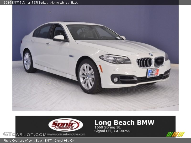 Alpine White / Black 2016 BMW 5 Series 535i Sedan