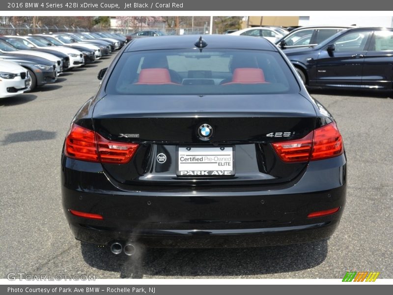 Jet Black / Coral Red 2016 BMW 4 Series 428i xDrive Coupe