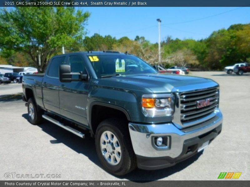 Stealth Gray Metallic / Jet Black 2015 GMC Sierra 2500HD SLE Crew Cab 4x4