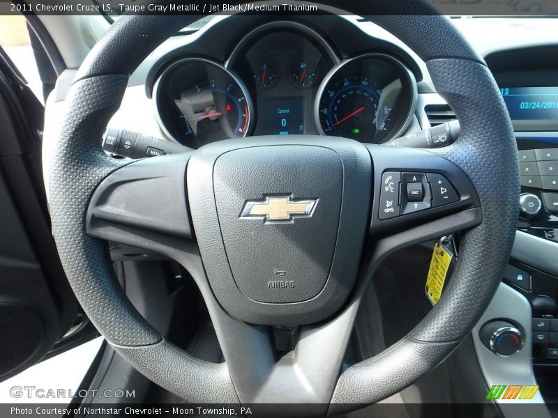 Taupe Gray Metallic / Jet Black/Medium Titanium 2011 Chevrolet Cruze LS