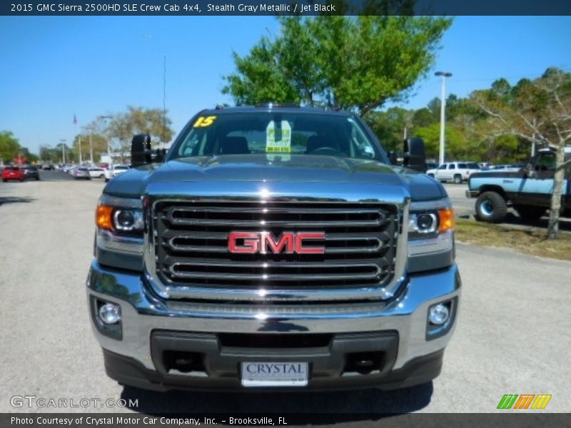 Stealth Gray Metallic / Jet Black 2015 GMC Sierra 2500HD SLE Crew Cab 4x4