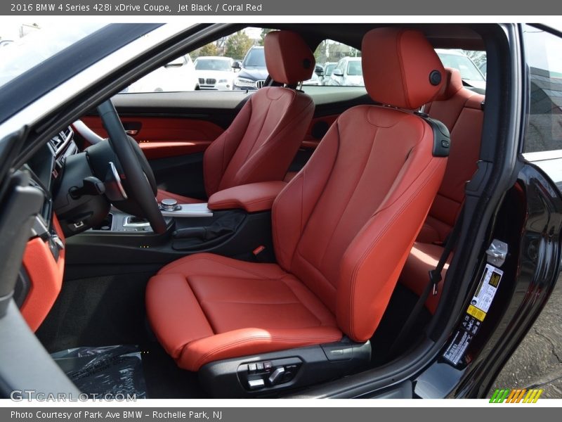 Jet Black / Coral Red 2016 BMW 4 Series 428i xDrive Coupe