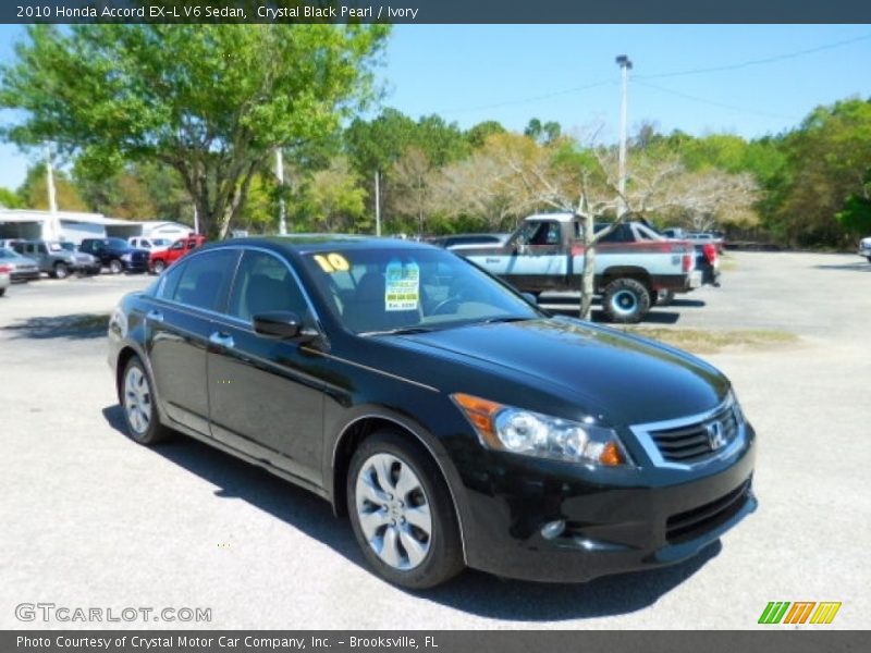 Crystal Black Pearl / Ivory 2010 Honda Accord EX-L V6 Sedan