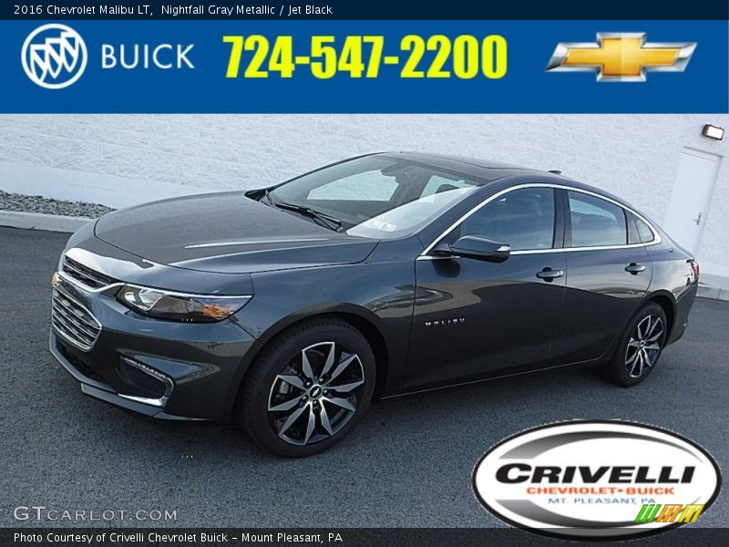 Nightfall Gray Metallic / Jet Black 2016 Chevrolet Malibu LT