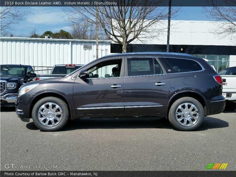 Iridium Metallic / Ebony/Ebony 2016 Buick Enclave Leather AWD