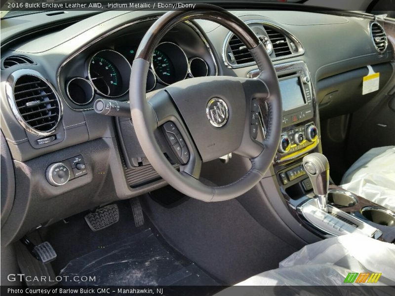 Iridium Metallic / Ebony/Ebony 2016 Buick Enclave Leather AWD