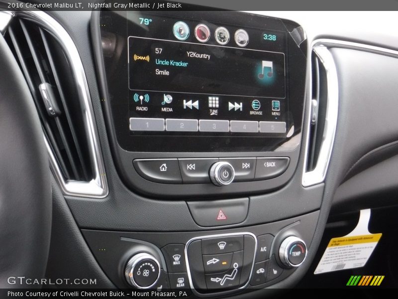 Nightfall Gray Metallic / Jet Black 2016 Chevrolet Malibu LT