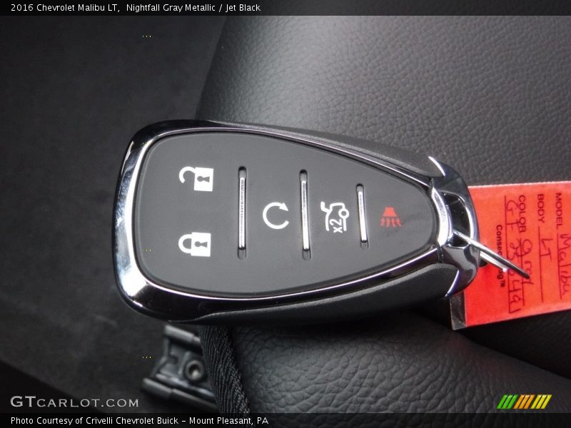 Nightfall Gray Metallic / Jet Black 2016 Chevrolet Malibu LT