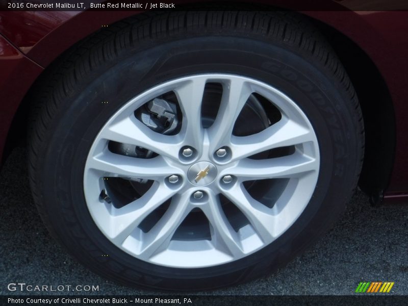 Butte Red Metallic / Jet Black 2016 Chevrolet Malibu LT