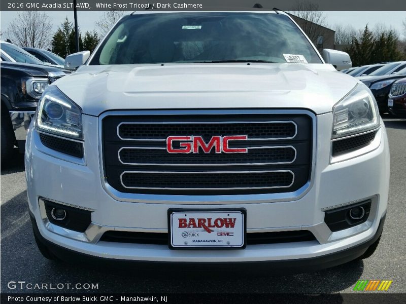 White Frost Tricoat / Dark Cashmere 2016 GMC Acadia SLT AWD