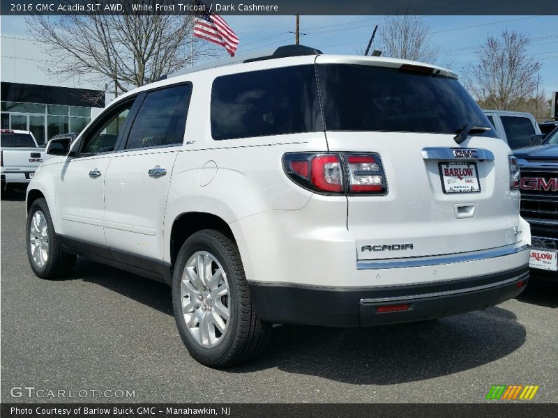 White Frost Tricoat / Dark Cashmere 2016 GMC Acadia SLT AWD