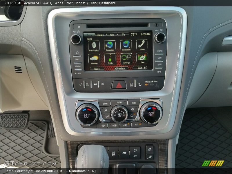 White Frost Tricoat / Dark Cashmere 2016 GMC Acadia SLT AWD