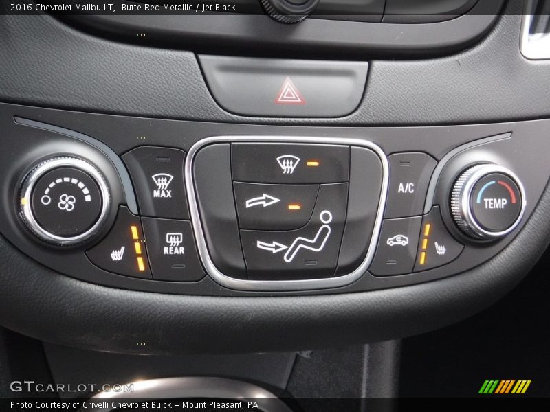 Butte Red Metallic / Jet Black 2016 Chevrolet Malibu LT