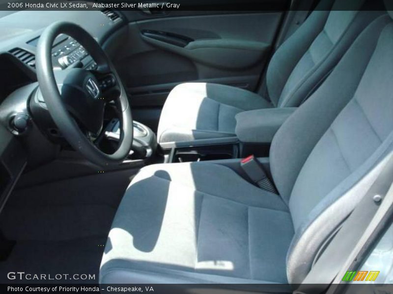 Alabaster Silver Metallic / Gray 2006 Honda Civic LX Sedan