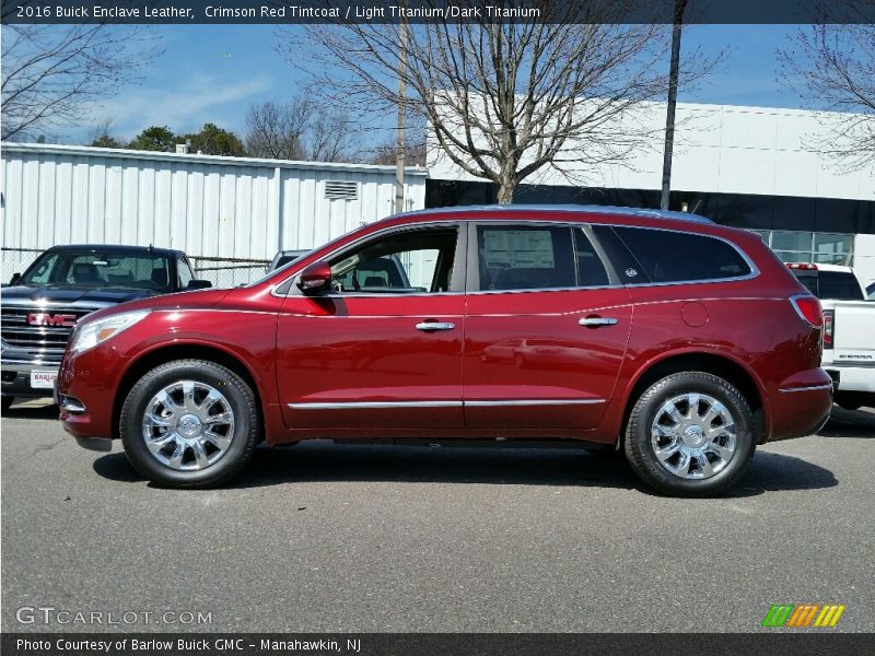 Crimson Red Tintcoat / Light Titanium/Dark Titanium 2016 Buick Enclave Leather