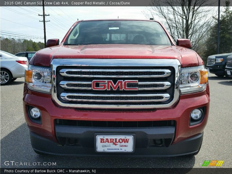 Copper Red Metallic / Cocoa/Dune 2016 GMC Canyon SLE Crew Cab 4x4