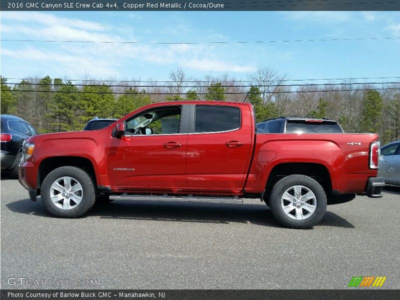 Copper Red Metallic / Cocoa/Dune 2016 GMC Canyon SLE Crew Cab 4x4